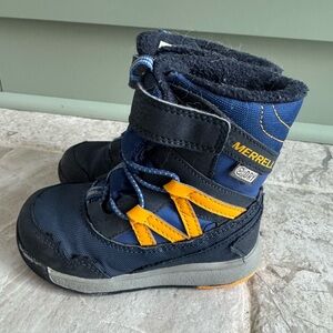 Merrell Toddler 7t Kids' Blue and Orange Snow Boots